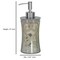 Mercury Glass Liquid Soap Dispenser Pump Bottle | Bathroom & Kitchen | Holds Soap, Lotion & Sanitizer | Etched/Mercury